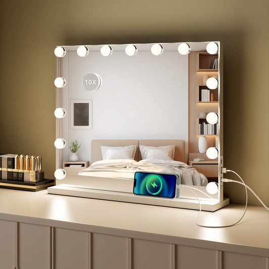 Royals Hollywood make up Spiegel - 58x48CM - 15x Led Lampen