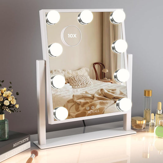 Royals Hollywood make up Spiegel - 37x30CM - 9x Led Lampen