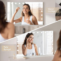 Royals Hollywood make up Spiegel - 80x60CM - 18x Led Lampen